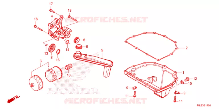 CARTER - POMPE - FILTRE A HUILE Honda MOTO 750 HORNET 2023  CB750AP