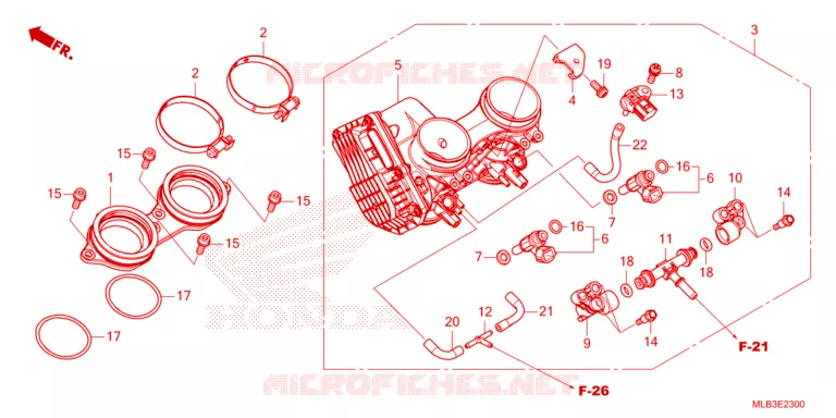 CORPS DE PAPILLON Honda MOTO 750 HORNET 2023  CB750AP