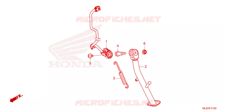 BEQUILLE LATERALE Honda MOTO 750 HORNET 2024  CB750AP