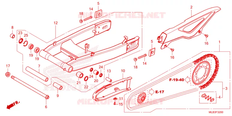 BRAS OSCILLANT Honda MOTO 750 HORNET 2024  CB750AP