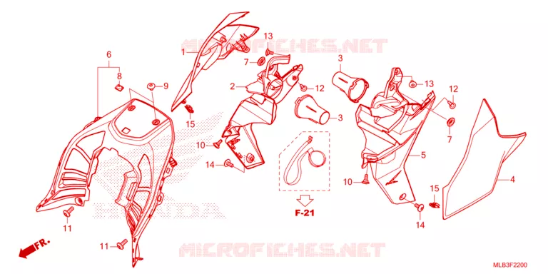COUVERCLES LATERAUX / OUIES Honda MOTO 750 HORNET 2024  CB750AP
