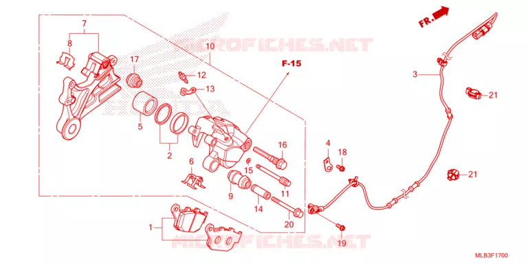 ETRIER DE FREIN ARRIERE Honda MOTO 750 HORNET 2023  CB750AP