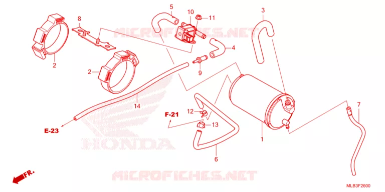 SYSTÈME DE RECYCLAGE DES GAZ Honda MOTO 750 HORNET 2023  CB750AP