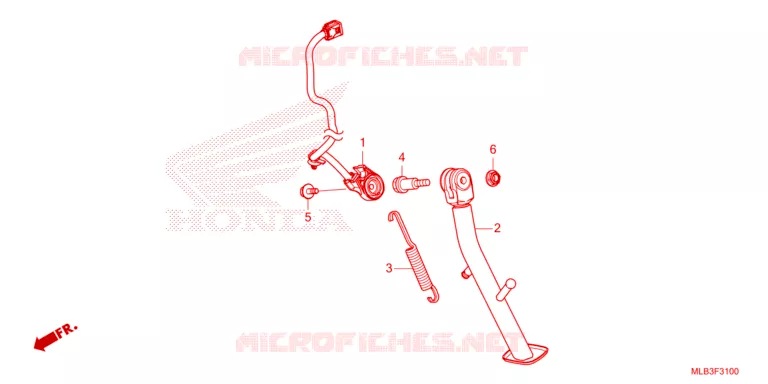 BEQUILLE LATERALE Honda MOTO 750 HORNET 2023  CB750AP