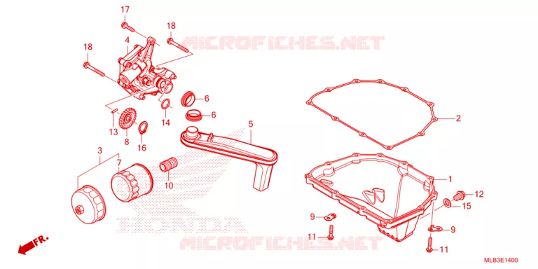 CARTER - POMPE - FILTRE A HUILE Honda MOTO 750 HORNET 2024  CB750AP