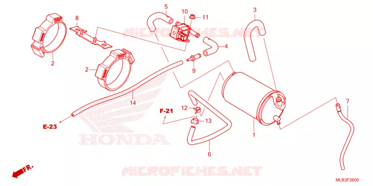 SYSTÈME DE RECYCLAGE DES GAZ Honda MOTO 750 HORNET 2023  CB750AP