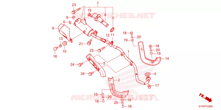 SILENCIEUX D'ECHAPPEMENT Honda MOTO 110 CRF 2023  CRF110FP