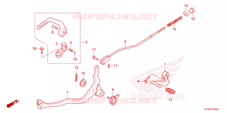 PEDALE - KICK Honda MOTO 110 CRF 2023  CRF110FP