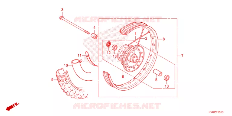 ROUE AVANT Honda MOTO 110 CRF 2023  CRF110FP