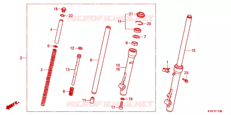 FOURCHE Honda MOTO 110 CRF 2023  CRF110FP