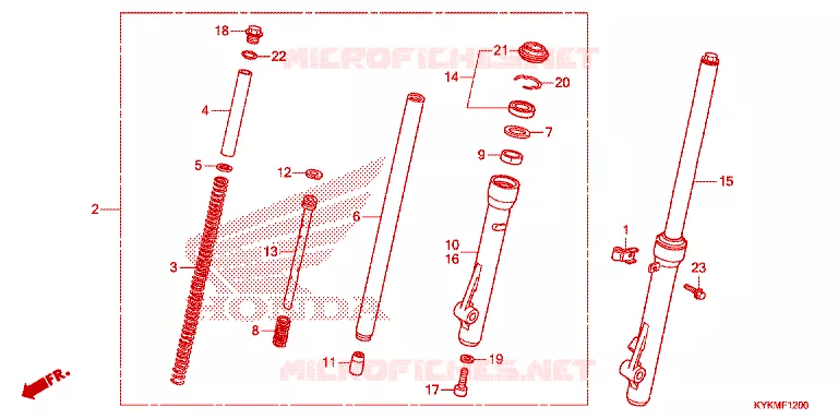 FOURCHE Honda MOTO 110 CRF 2023  CRF110FP