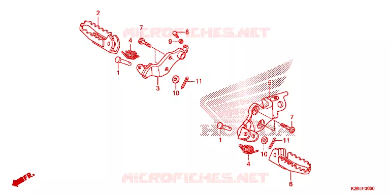 REPOSE PIED Honda MOTO 125 CRF 2023  CRF125FBP