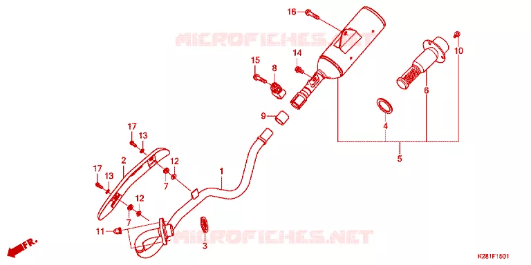 SILENCIEUX D'ECHAPPEMENT Honda MOTO 125 CRF 2023  CRF125FBP