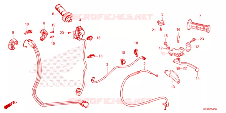 LEVIER DE GUIDON - CABLE - COMMODO Honda MOTO 125 CRF 2023  CRF125FBP