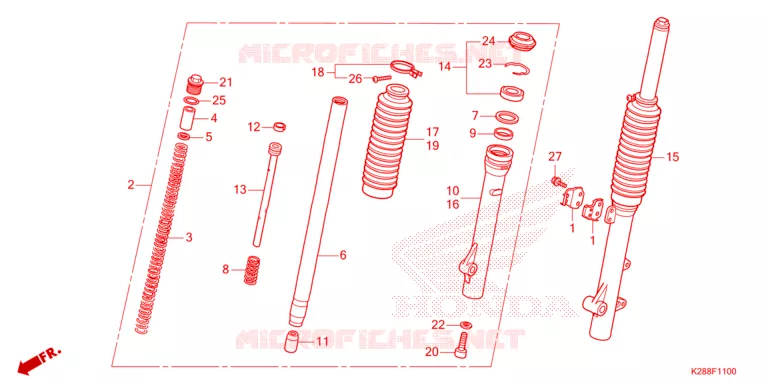 FOURCHE Honda MOTO 125 CRF 2023  CRF125FP