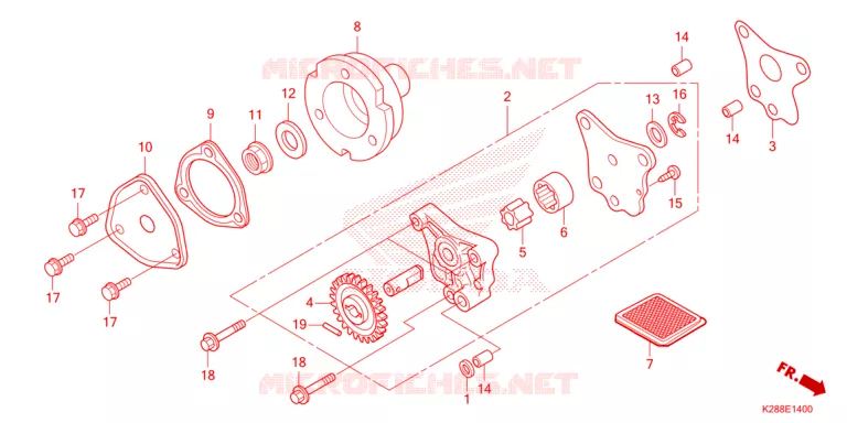 POMPE A HUILE Honda MOTO 125 CRF 2023  CRF125FP