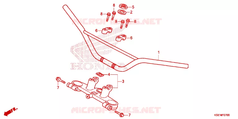 GUIDON - TE DE FOURCHE Honda MOTO 150 CRF 2022  CRF150RBN