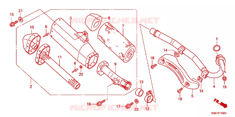 SILENCIEUX D'ECHAPPEMENT Honda MOTO 150 CRF 2023  CRF150RBN