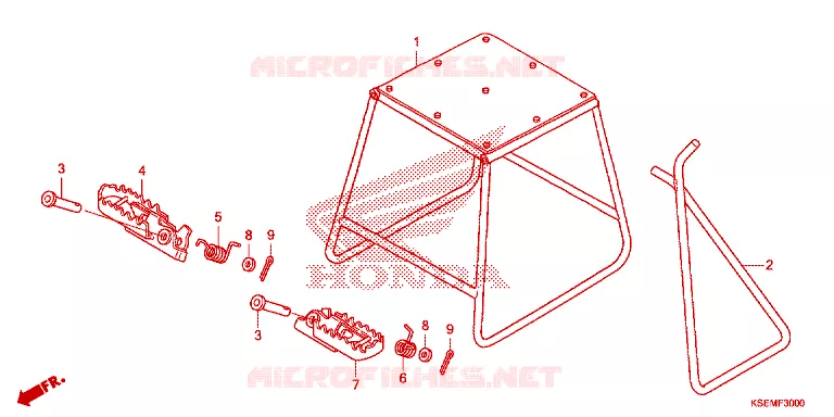 BEQUILLE - REPOSE PIEDS Honda MOTO 150 CRF 2023  CRF150RBP