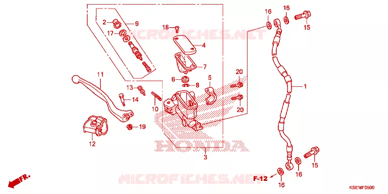 MAITRE CYLINDRE DE FREIN AVANT Honda MOTO 150 CRF 2023  CRF150RBP