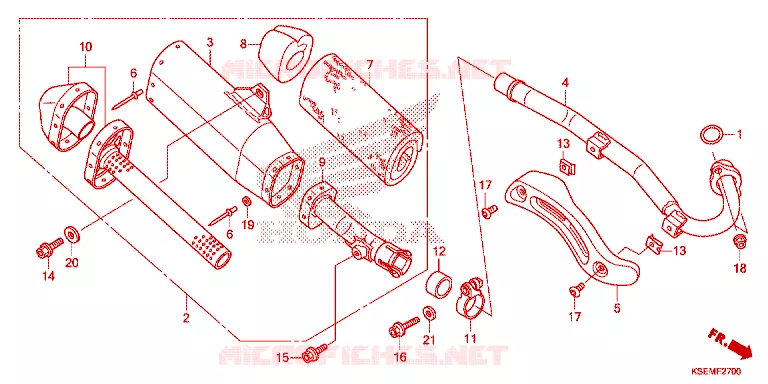 SILENCIEUX D'ECHAPPEMENT Honda MOTO 150 CRF 2023  CRF150RBP