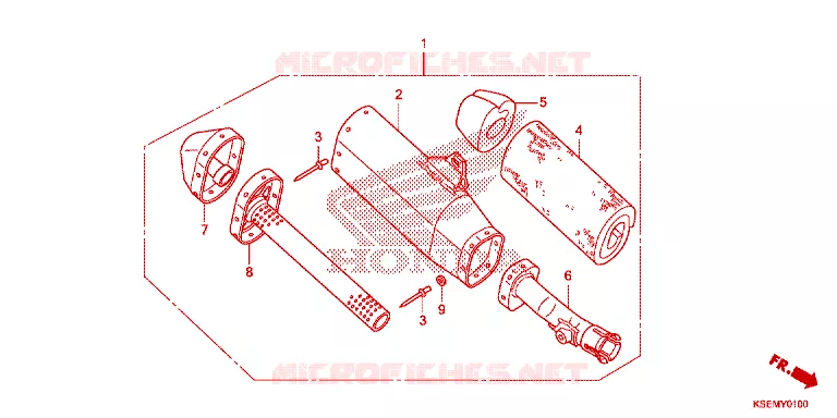 SILENCIEUX D'ECHAPPEMENT Honda MOTO 150 CRF 2023  CRF150RBP