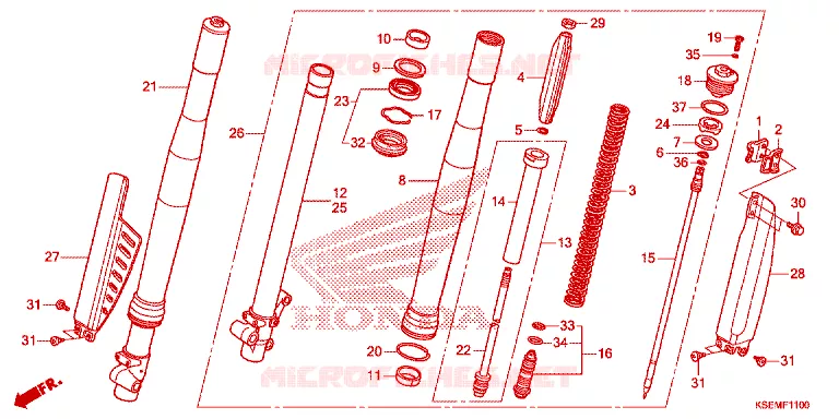 FOURCHE Honda MOTO 150 CRF 2021  CRF150RM