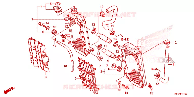 RADIATEUR Honda MOTO 150 CRF 2021  CRF150RM