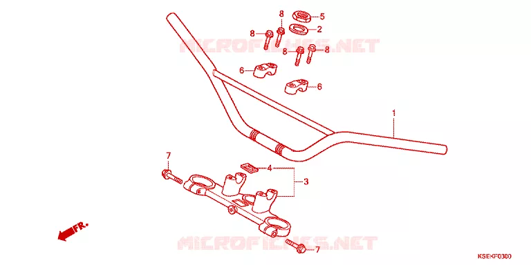 GUIDON - TE DE FOURCHE Honda MOTO 150 CRF 2022  CRF150RN