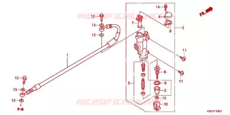 MAITRE-CYLINDRE DE FREIN ARRIERE Honda MOTO 150 CRF 2023  CRF150RN