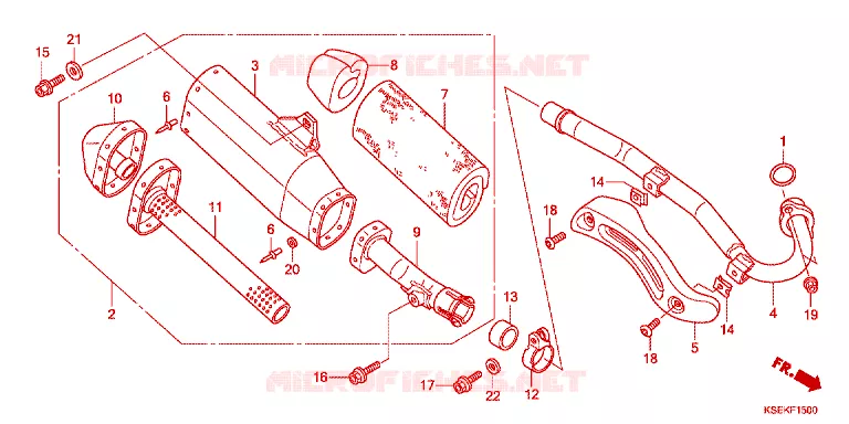 SILENCIEUX D'ECHAPPEMENT Honda MOTO 150 CRF 2023  CRF150RN