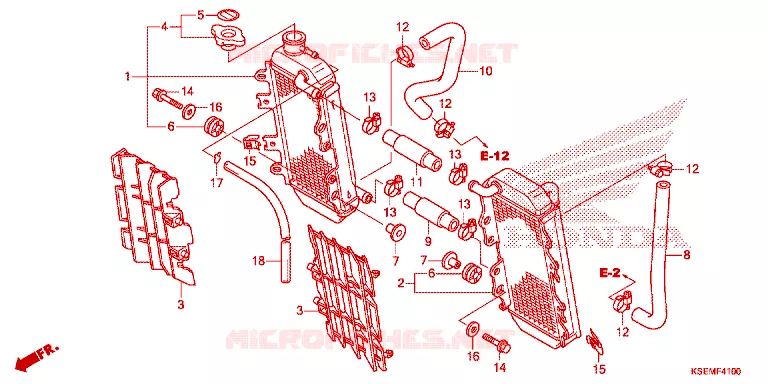 RADIATEUR Honda MOTO 150 CRF 2023  CRF150RP