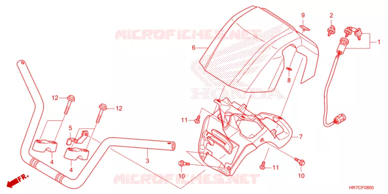 GUIDON Honda ATV 420 FOURTRAX 2023  TRX420FA5P
