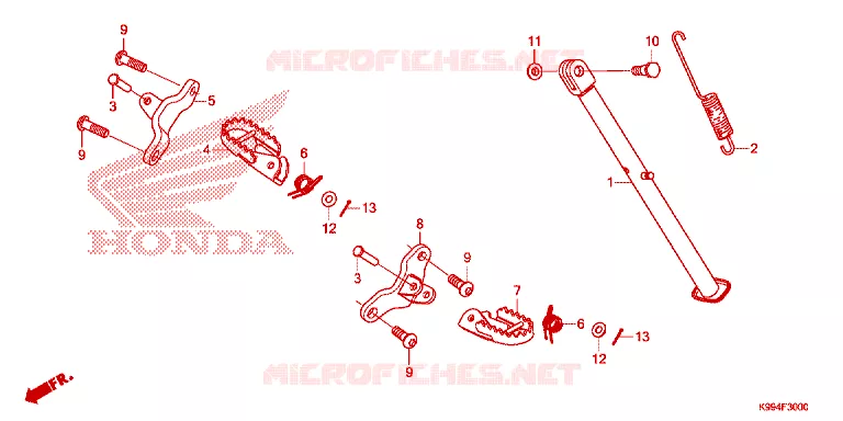 REPOSE PIED - BEQUILLE Honda MOTO 250 CRF 2023  CRF250FP