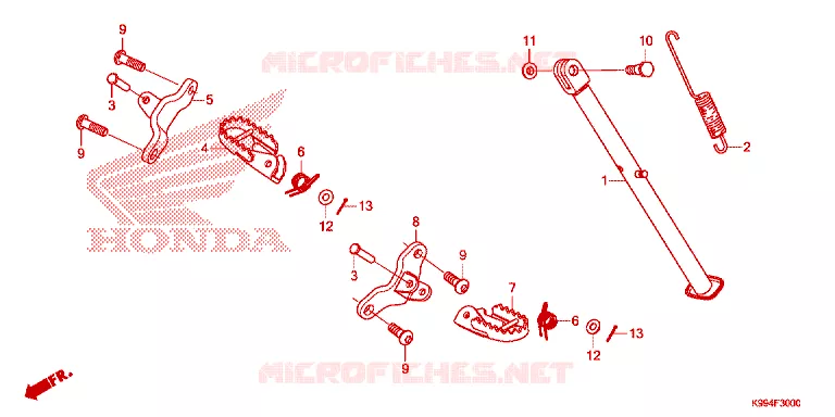 REPOSE PIED - BEQUILLE Honda MOTO 250 CRF 2023  CRF250FP