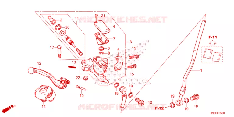 MAITRE CYLINDRE DE FREIN AVANT Honda MOTO 250 CRF 2023  CRF250RP