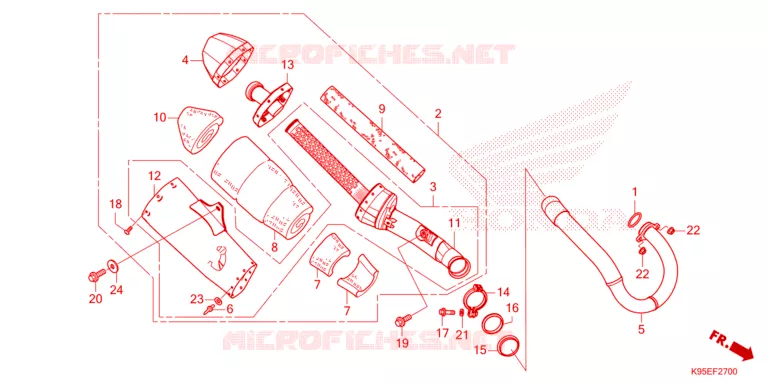 SILENCIEUX D'ECHAPPEMENT Honda MOTO 250 CRF 2023  CRF250RP