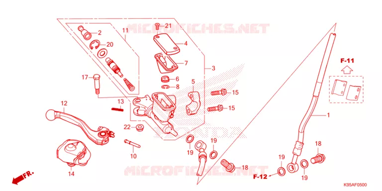 MAITRE CYLINDRE DE FREIN AVANT Honda MOTO 250 CRF 2023  CRF250RP