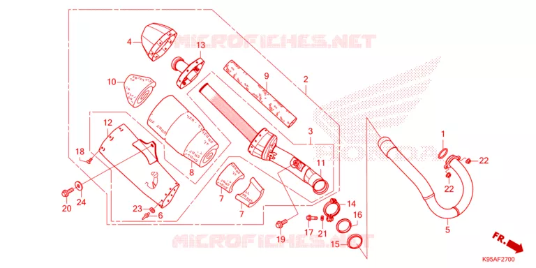 SILENCIEUX D'ECHAPPEMENT Honda MOTO 250 CRF 2023  CRF250RP