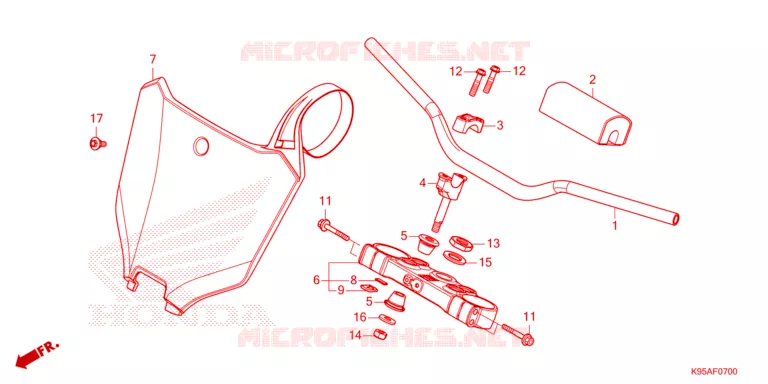 GUIDON - TE DE FOURCHE Honda MOTO 250 CRF 2023  CRF250RP
