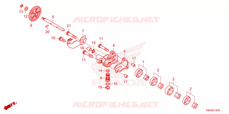 POMPE A HUILE Honda MOTO 250 CRF 2023  CRF250RP