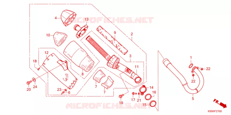 SILENCIEUX D'ECHAPPEMENT Honda MOTO 250 CRF 2023  CRF250RP