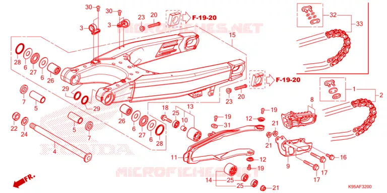 BRAS OSCILLANT Honda MOTO 250 CRF 2023  CRF250RXP