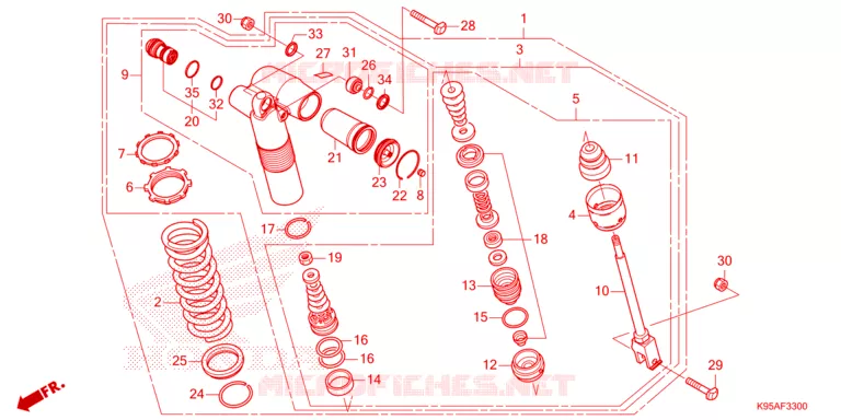 AMORTISSEUR ARRIERE Honda MOTO 250 CRF 2023  CRF250RXP