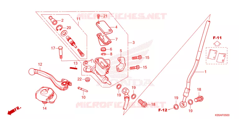 MAITRE CYLINDRE DE FREIN AVANT Honda MOTO 250 CRF 2023  CRF250RXP