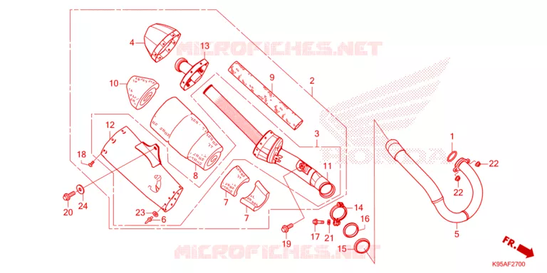 SILENCIEUX D'ECHAPPEMENT Honda MOTO 250 CRF 2023  CRF250RXP