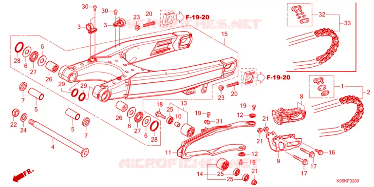 BRAS OSCILLANT Honda MOTO 250 CRF 2023  CRF250RXP