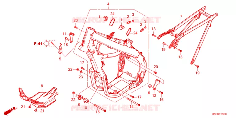 CADRE Honda MOTO 250 CRF 2023  CRF250RXP