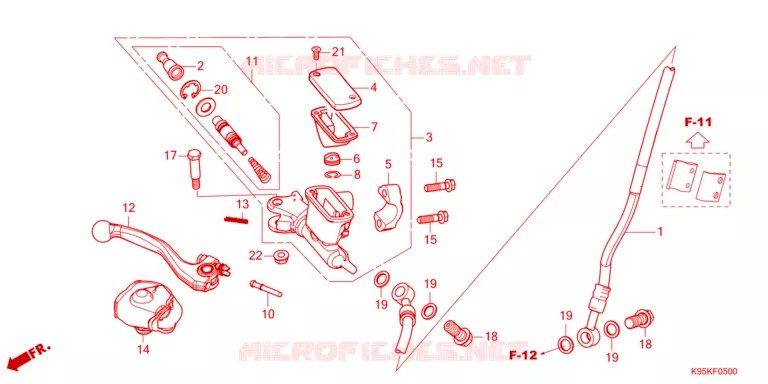 MAITRE CYLINDRE DE FREIN AVANT Honda MOTO 250 CRF 2023  CRF250RXP