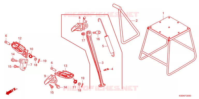 REPOSE PIED - BEQUILLE Honda MOTO 250 CRF 2023  CRF250RXP